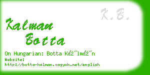 kalman botta business card